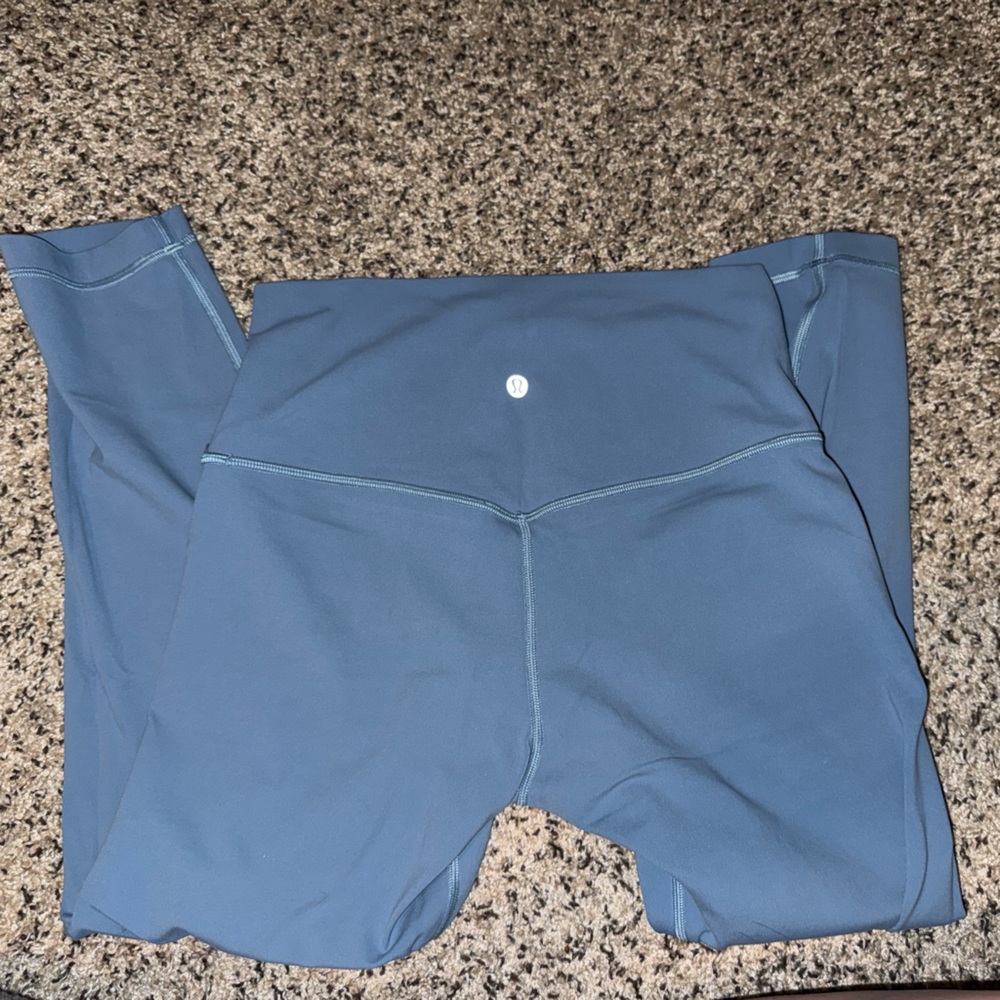 Lululemon Align High-Rise Crop 23 in Utility Blue, size 8